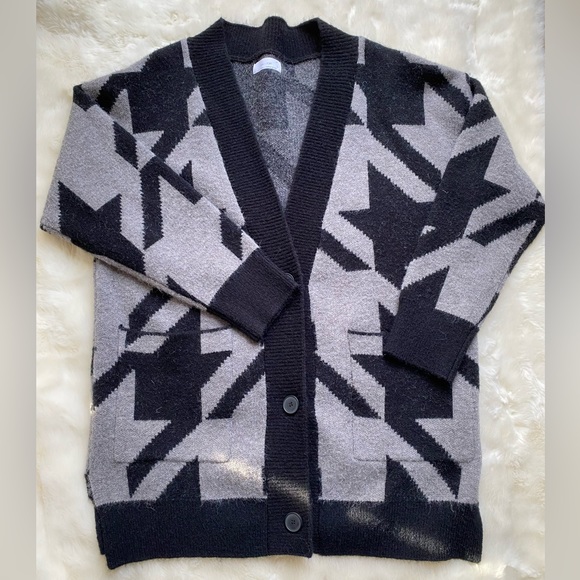 OAK + FORT Charcoal Black Long Cardigan - Picture 1 of 4